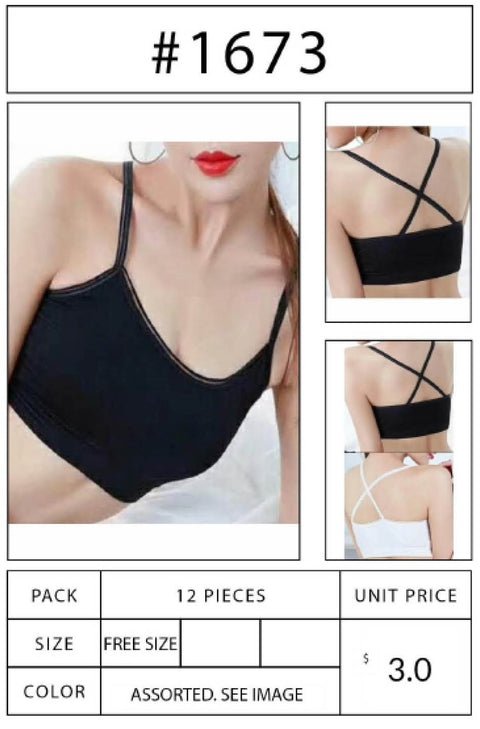 #1673 Crop Top Cami Tops