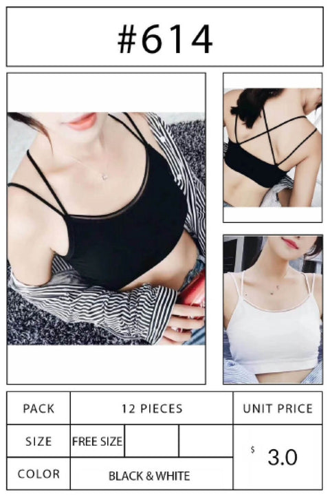 #614 Crop Top Cami Tops