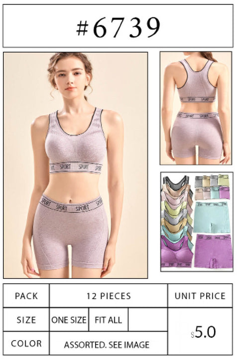 #6739 Sports 2 piece Set Bra & Breif