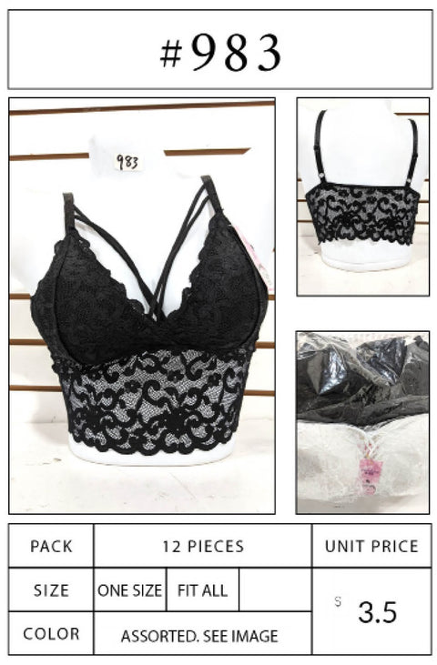 #983 Crop Top Cami Tops