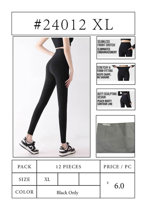 #24012 High Waisted Seamless Shaping Leggings - XL