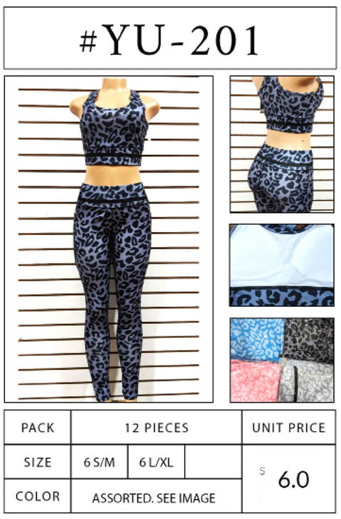 #YU-201 Sports Top & Leggings Set