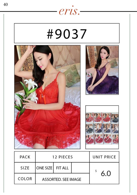 #9037 Babydoll Lingerie 2 Piece Set