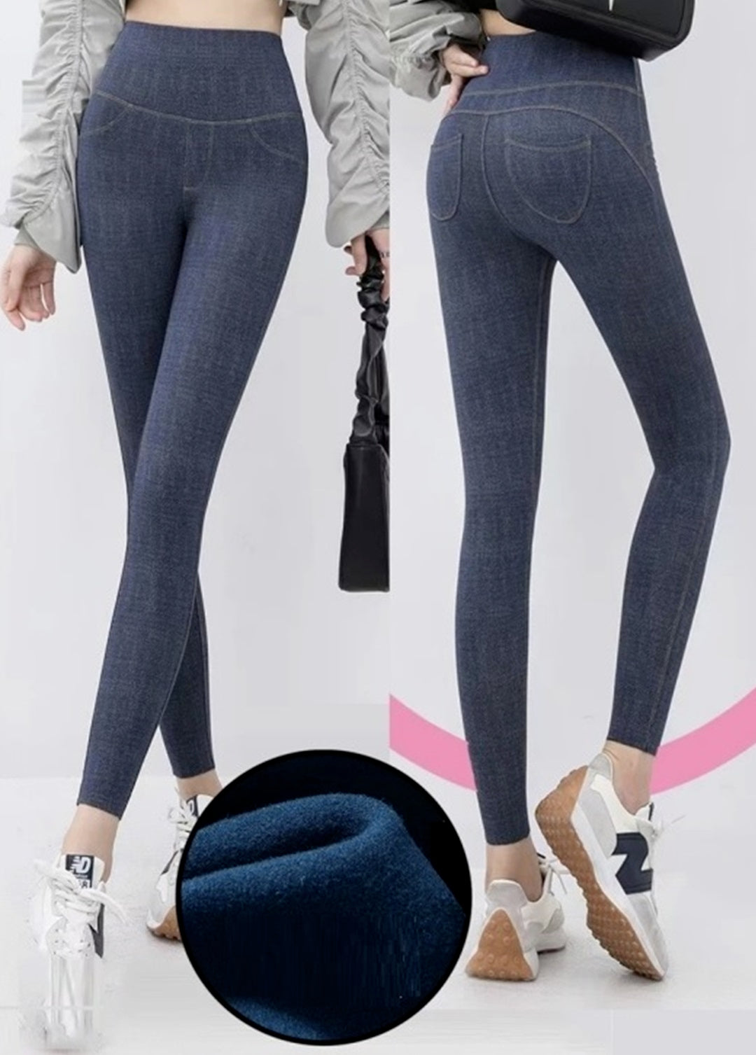 #821 esp  Leggings Denim Magic Lift con Forro de Felpa