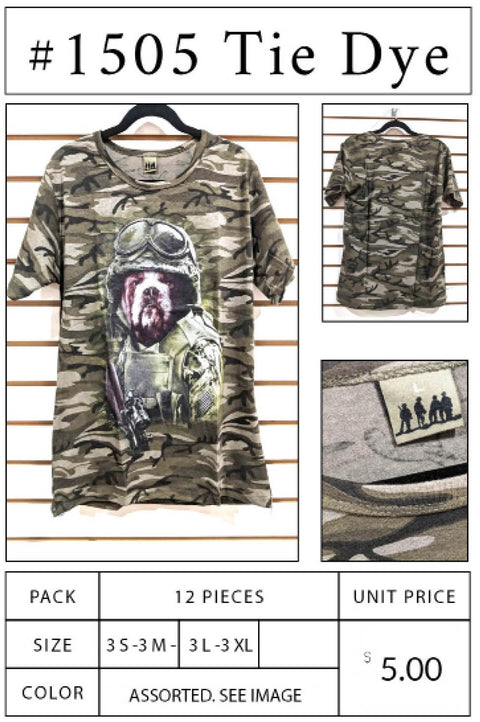 #1505 TIE DYE Tie Dye Tee with Print