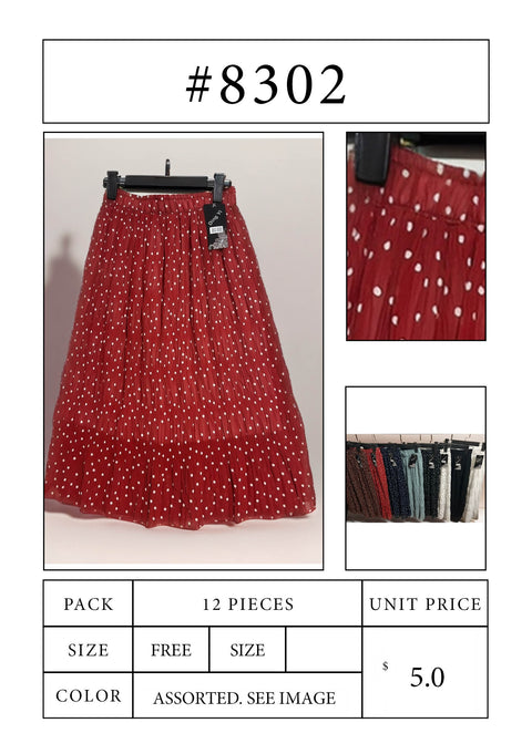 #8302 Polkadot Summer Skirt