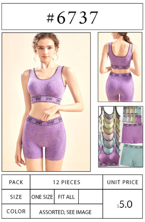#6737 Sports 2 piece Set Bra & Breif
