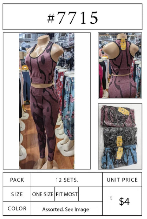 #7715 Sports Top & Leggings Set