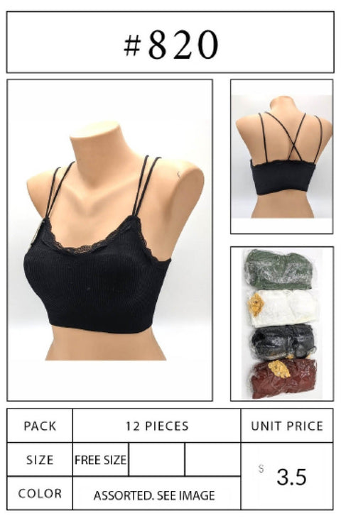 #820 Crop Top Cami Tops
