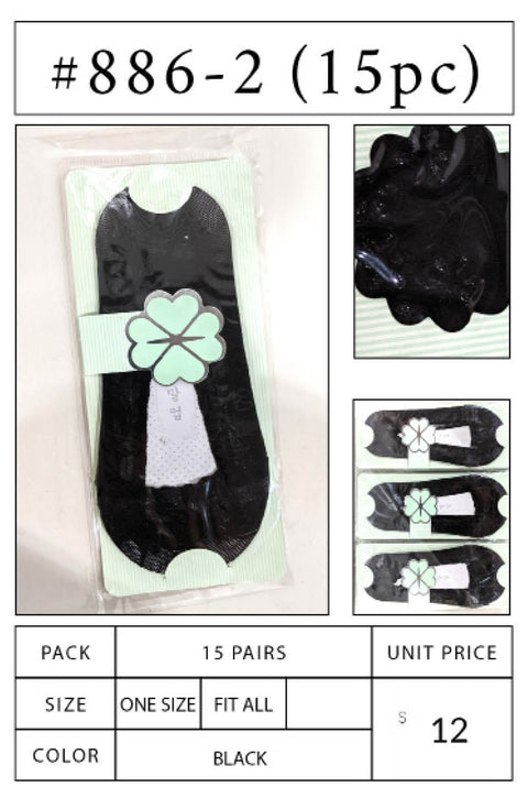 #886-2 (15PC) Lace Socks