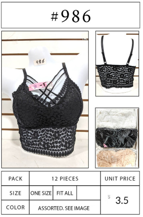 #986 Crop Top Cami Tops