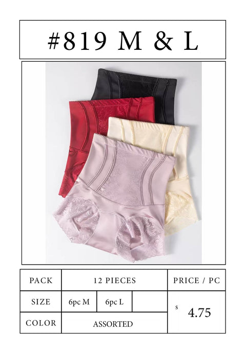 #819 Tummy Control Shaping Shorts Lace – M & L