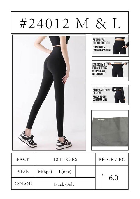 #24012 High Waisted Seamless Shaping Leggings - M & L