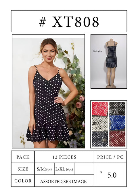 #XT808 Polkadot Dress