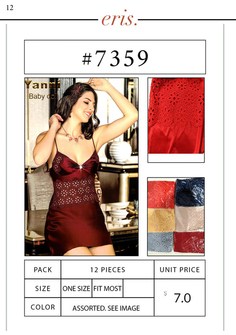 #7359 Babydoll Lingerie 2 Piece Set (Dress & Panty)