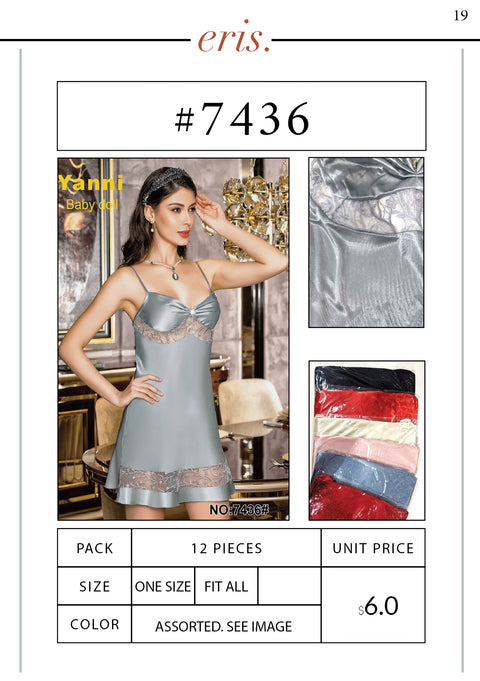 #7436 Babydoll Lingerie 2 Piece Set (Dress & Panty)