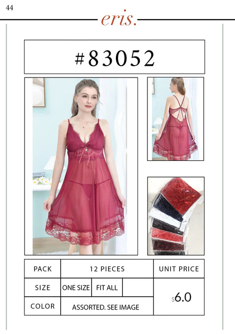 #83052 Babydoll Lingerie 2 Piece Set