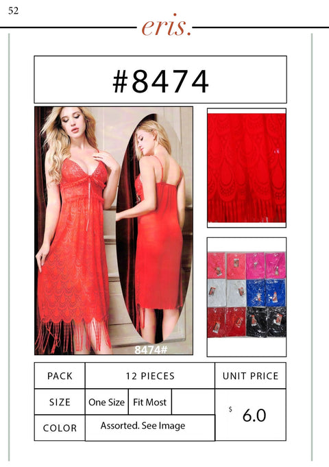 #8474 Babydoll Lingerie 2 Piece Set
